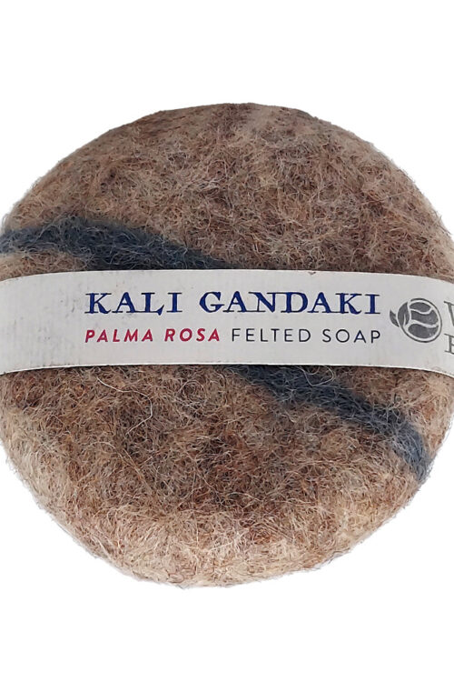 Kali Gandaki Palma Rosa Felted Herbal Soap