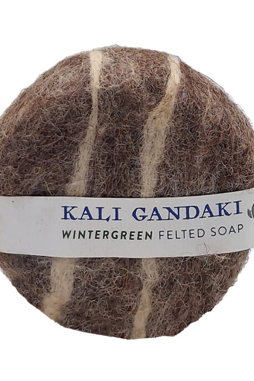 Kali Gandaki Wintergreen Felted Herbal Soap