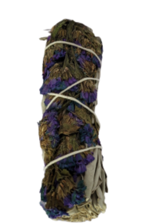 Purple Sinuata with White Sage Smudge Sticks 3-4 Inches