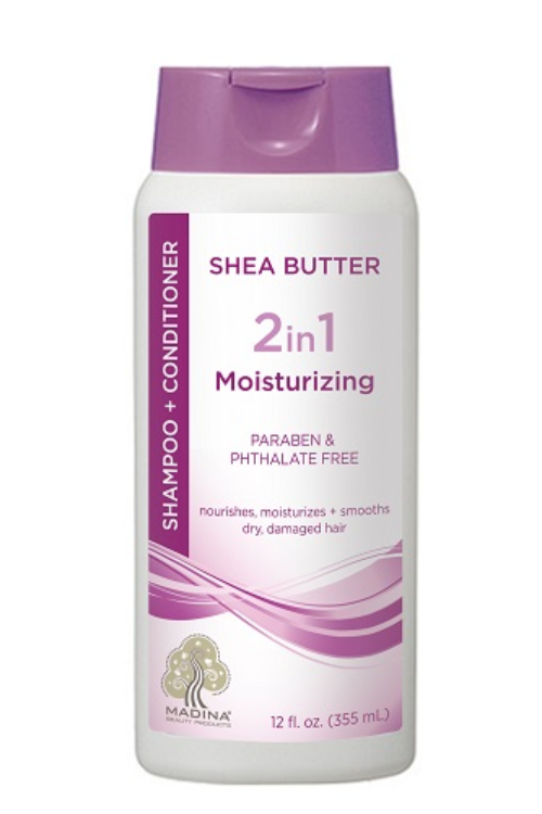 Madina Shea Butter 2 in 1 Moisturizing Shampoo + Conditioner