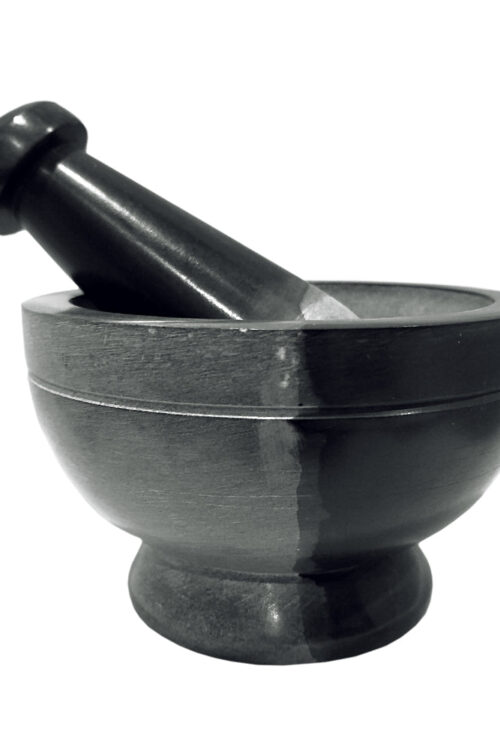 Mortar & Pestle – Soapstone Gray & Black 2-Tone