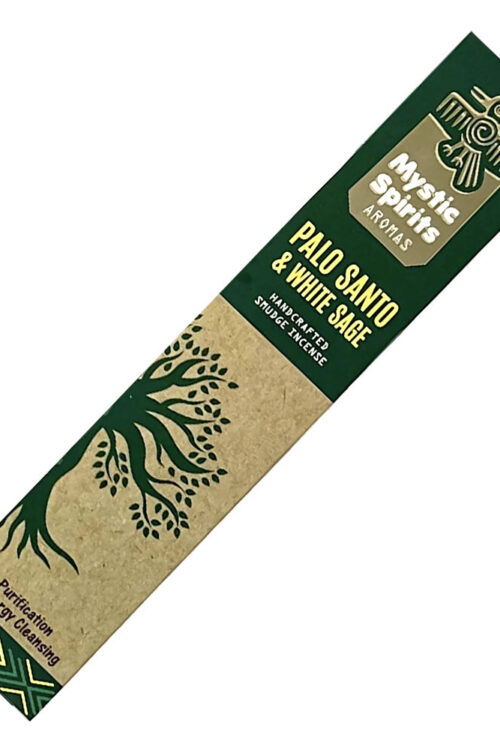 Mystic Spirits Aromas Handcrafted Smudge Incense Sticks – Palo Santo & White Sage