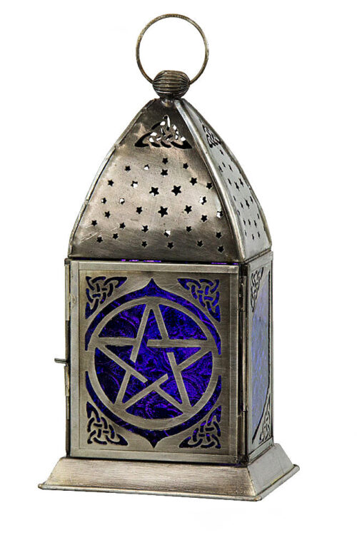 Pentacle Glass & Metal Lantern