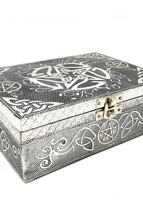 Pentagram Metal Over Wood Box