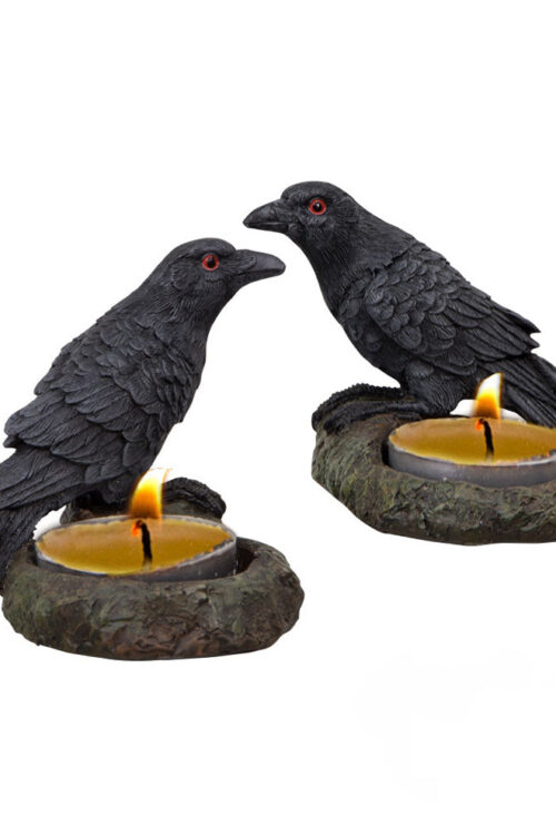 Raven T-Light Holder (Set of 2)