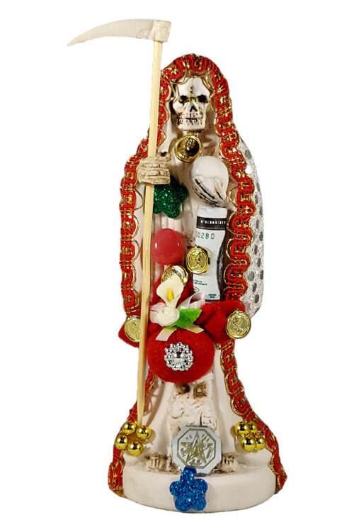 Santa Muerte Statue – Dressed – 6″ – White