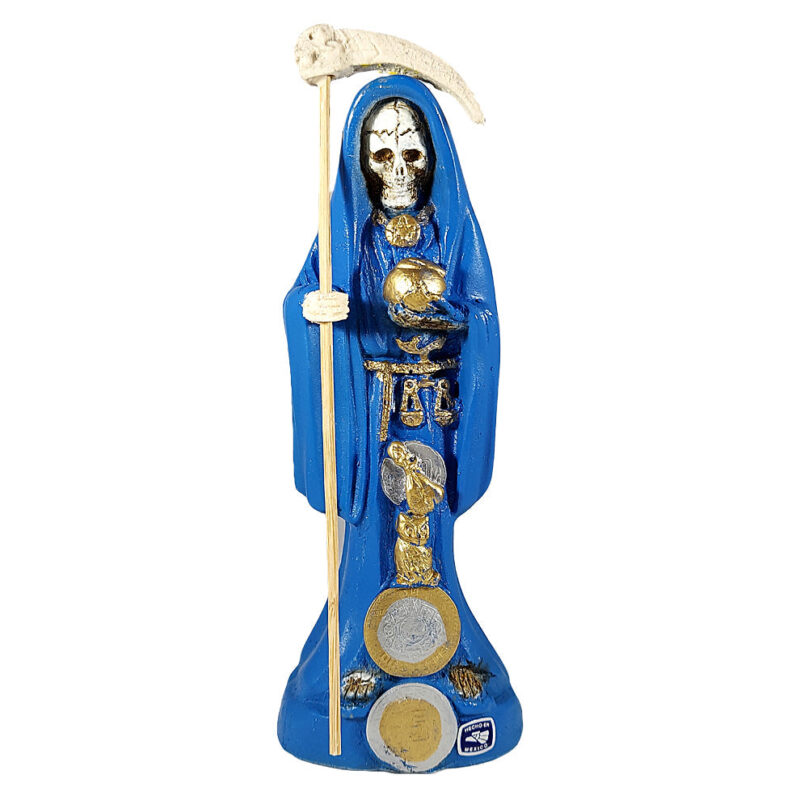 Santa Muerte Statue - Un-Dressed - 8" - Blue