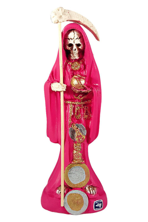 Santa Muerte Statue – Un-Dressed – 8″ – Pink