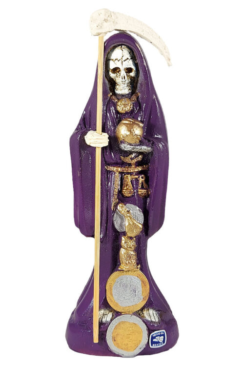 Santa Muerte Statue – Un-Dressed – 8″ – Purple