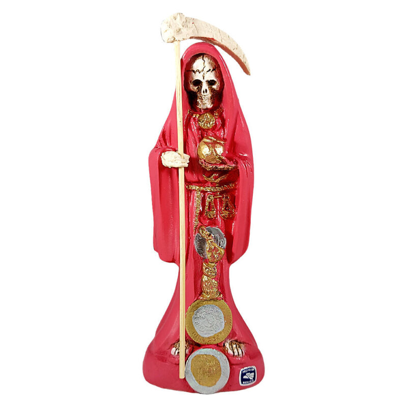 Santa Muerte Statue - Un-Dressed - 8" - Red