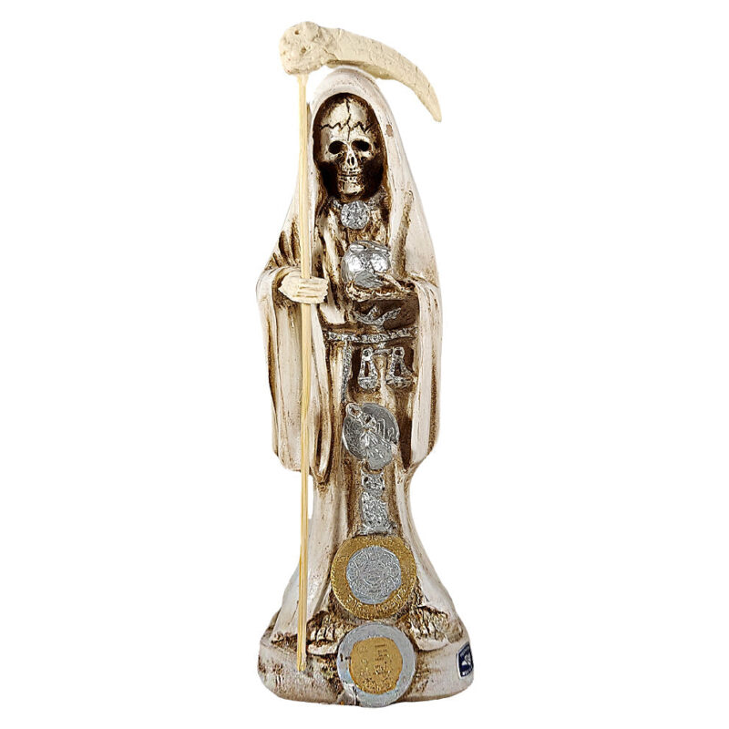 Santa Muerte Statue - Un-Dressed - 8" - White