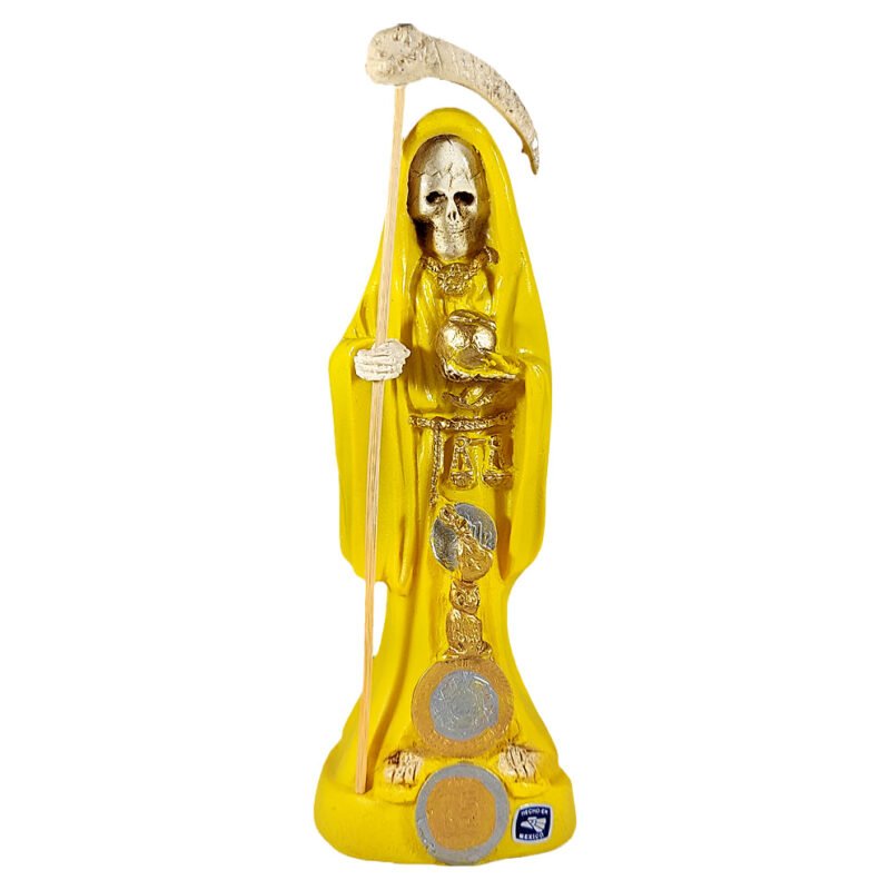 Santa Muerte Statue - Un-Dressed - 8" - Yellow