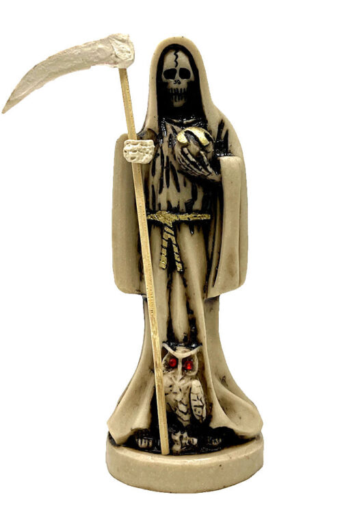 Santa Muerte Statue 6″ – Natural (Bone)