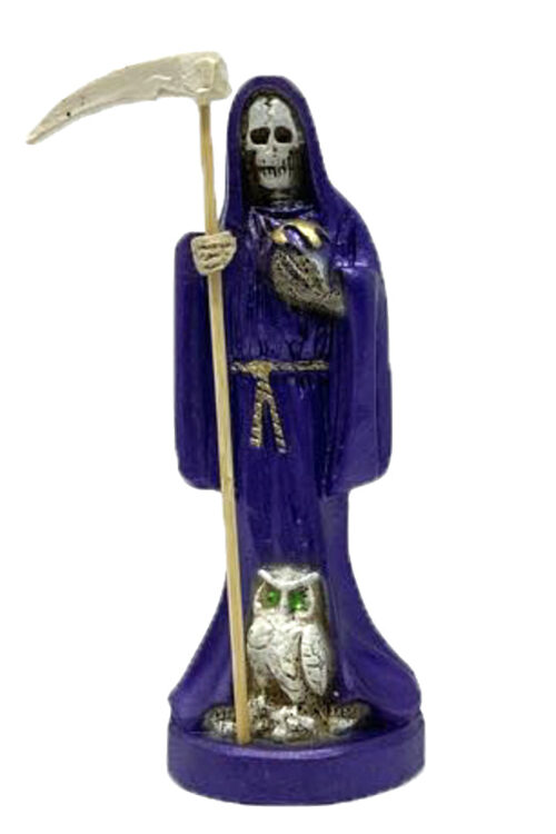 Santa Muerte Statue 6″ – Purple