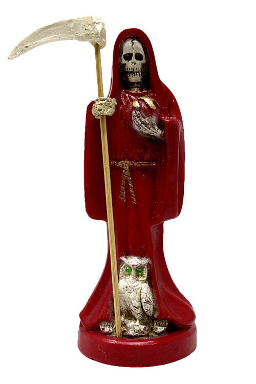 Santa Muerte Statue 6″ – Red