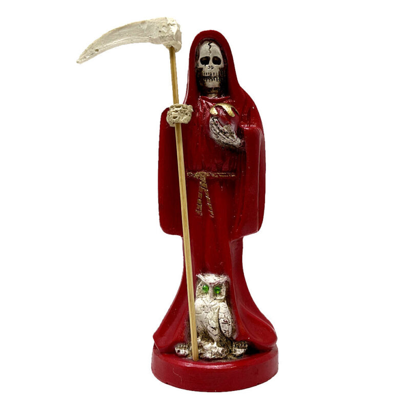 Santa Muerte Statue 6" - Red