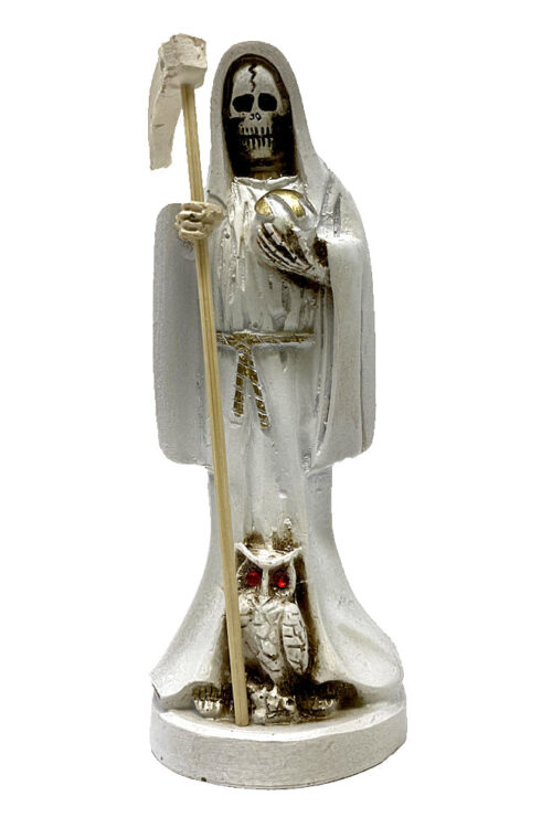 Santa Muerte Statue 6″ – White