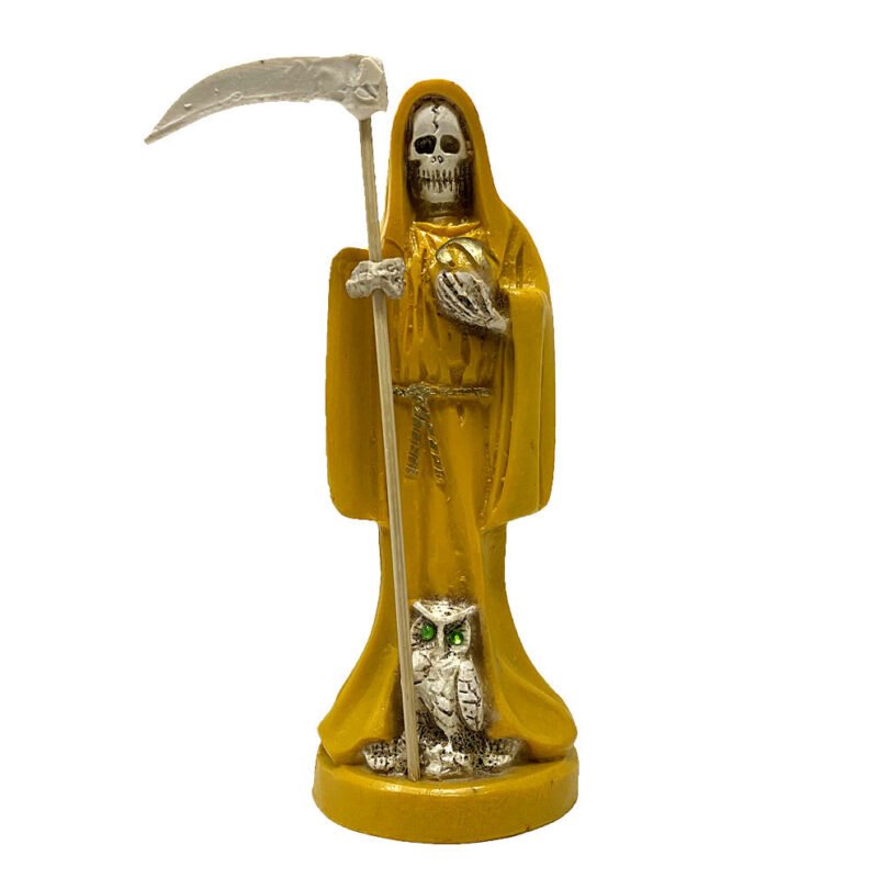 Santa Muerte Statue 6" - Yellow