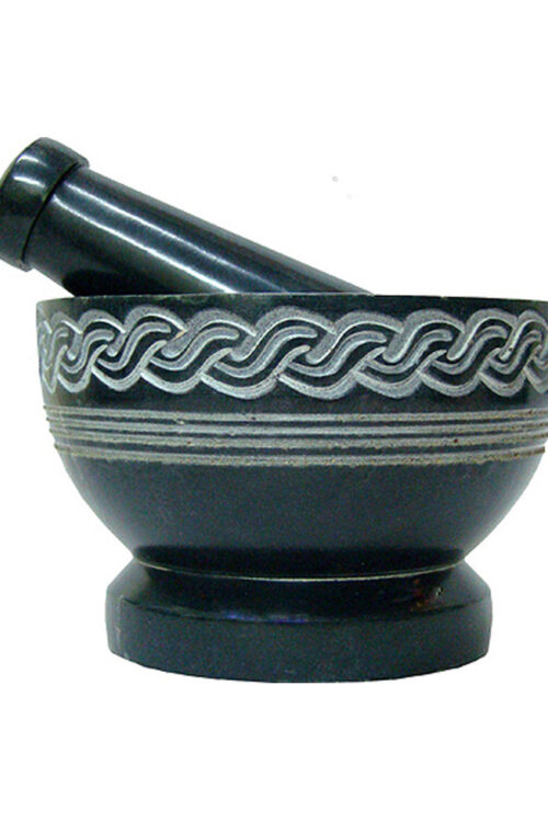 Mortar & Pestle – Celtic – Black