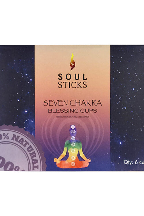 Seven Chakra Blessing Incense Smudge Cups (6 Cups)