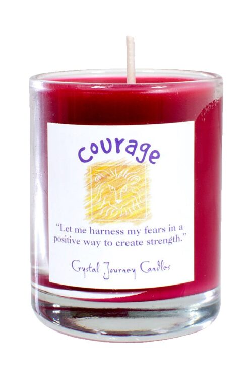 Soy Herbal Filled Votive – Courage