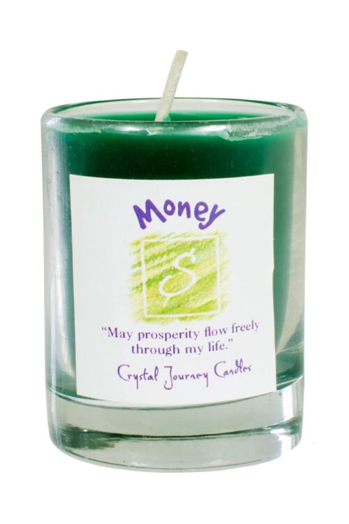 Soy Herbal Filled Votive Candle – Money