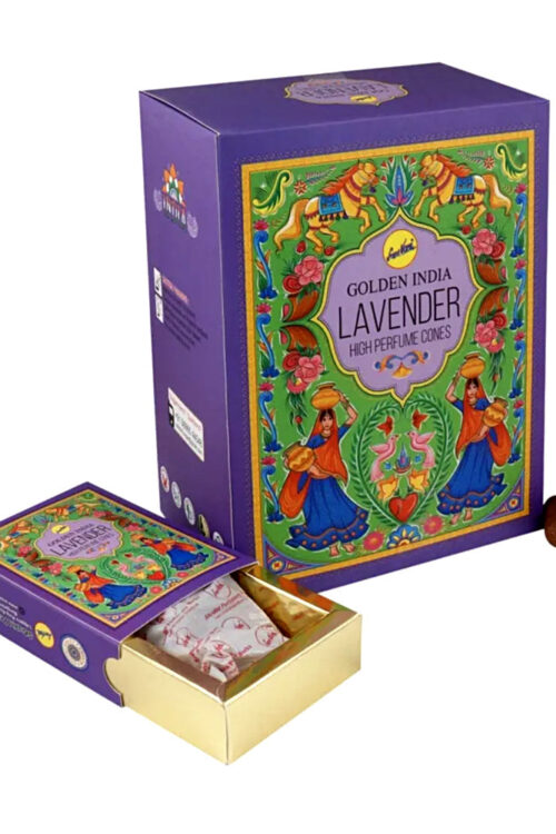 Sree Vani – Golden India Lavender Backflow Incense Cones