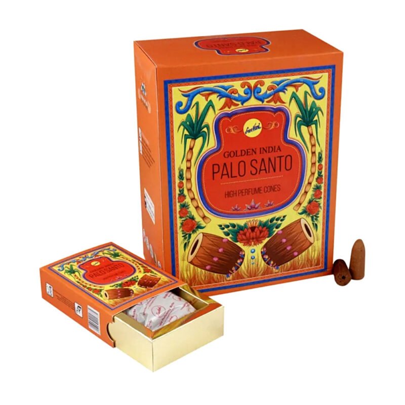 Sree Vani - Golden India Palo Santo Backflow Incense Cones