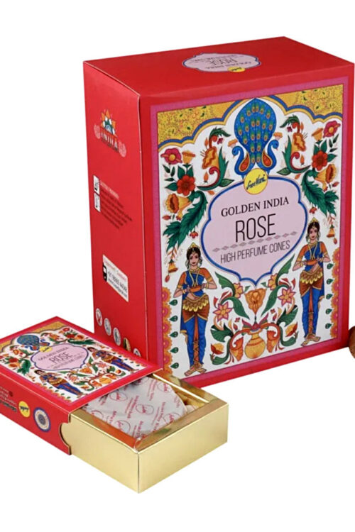 Sree Vani – Golden India Rose Backflow Incense Cones