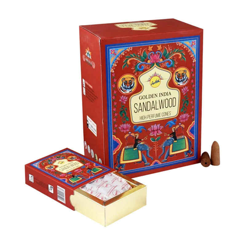 Sree Vani - Golden India Sandalwood Backflow Incense Cones