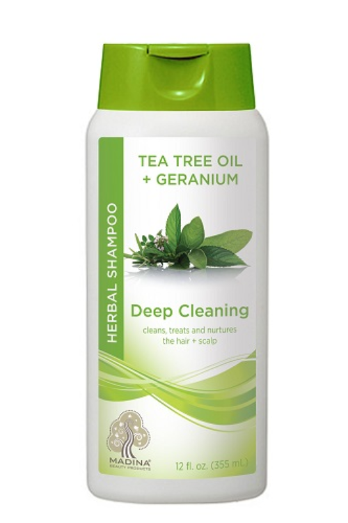 Madina Tea Tree Oil & Geranium Deep Cleaning Herbal Shampoo