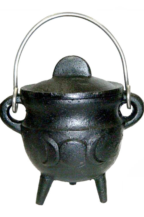 Cast Iron Cauldron – Triple Moon 4.5″