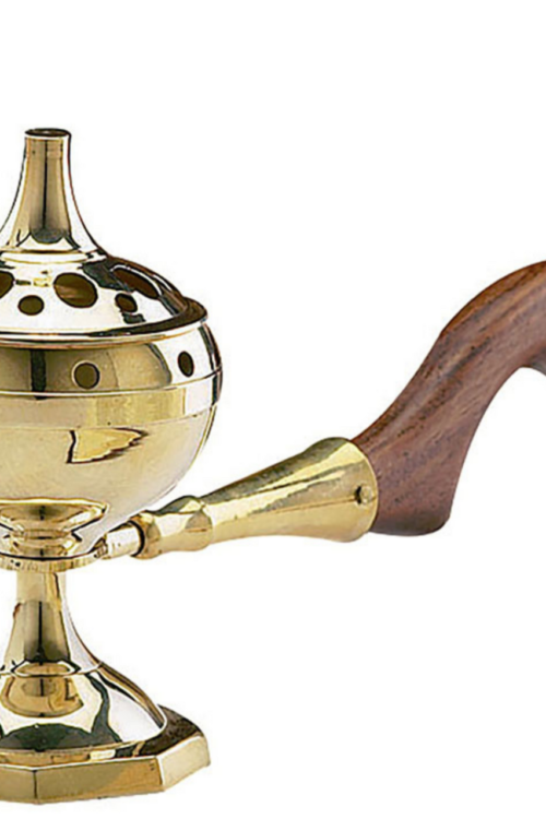 Brass Censer Burner with Wood Handle