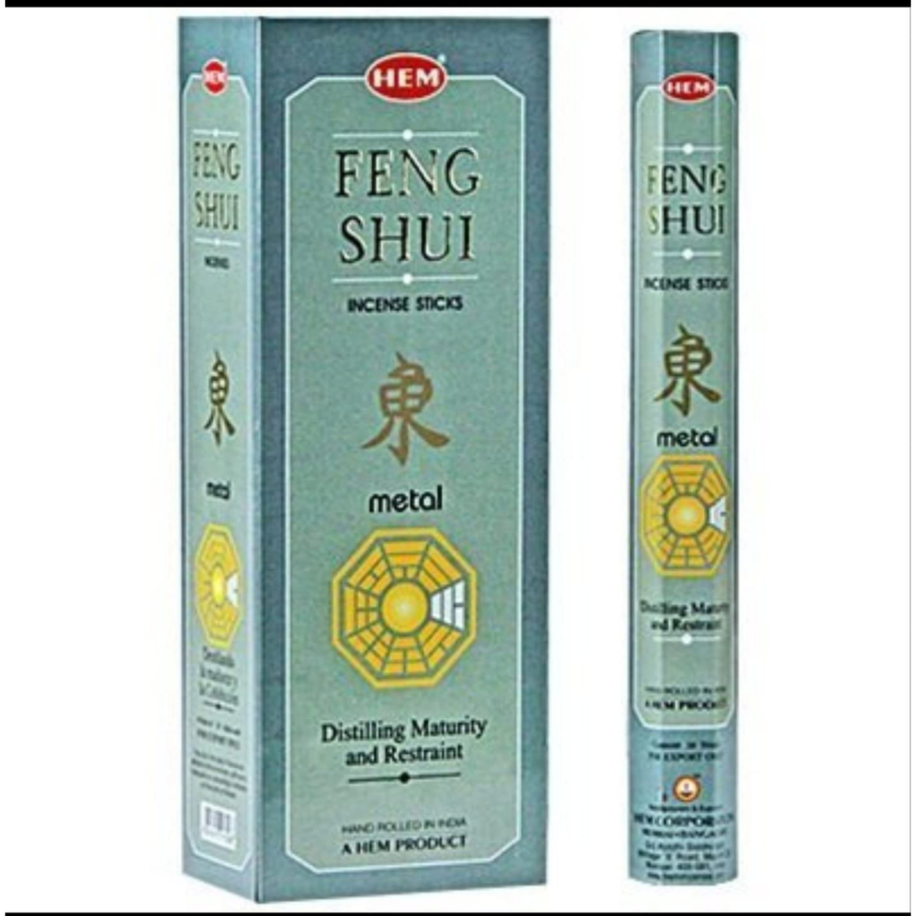 Hem Hexa Feng Shui Metal Incense, 20 Sticks Pack