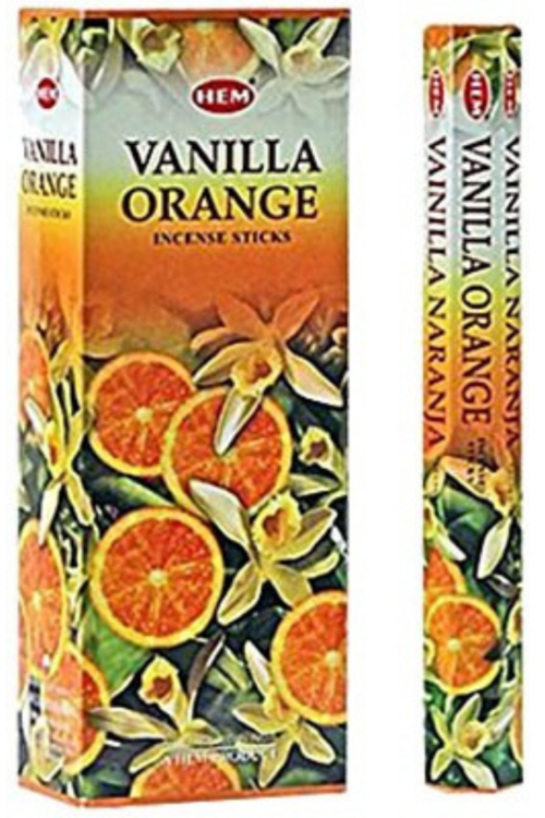 Hem Hexa Vanilla Orange Incense, 20 Sticks Pack