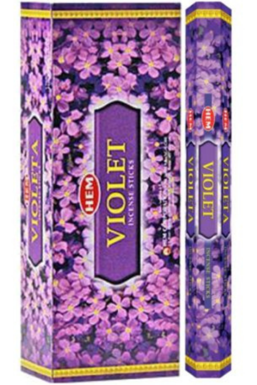 Hem Hexa Violet Incense, 20 Sticks Pack