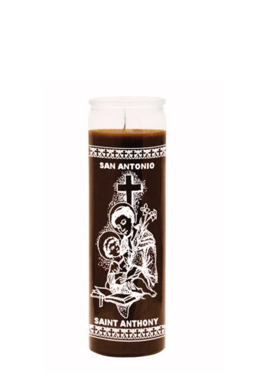 SAINT ANTHONY (Brown) 1 COLOR 7 DAY CANDLE