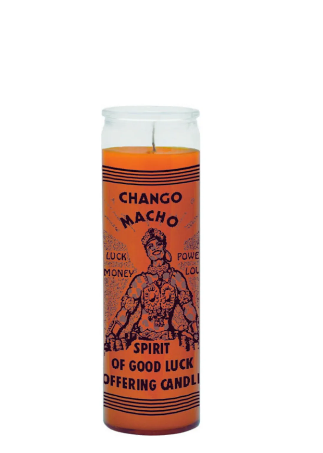 Chango macho/spirit of good luck (orange) 1 color 7 day candle