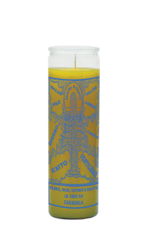 Cross of caravaca (yellow) 1 color 7 day candle