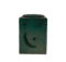 SOAPSTONE AROMA LAMP / OIL BURNER--SQUARE GREEN (4 inches
