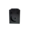 SOAPSTONE AROMA LAMP / OIL BURNER--SQUARE BLACK (3 inches)