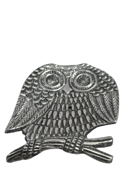 Silver Owl Incense Burner