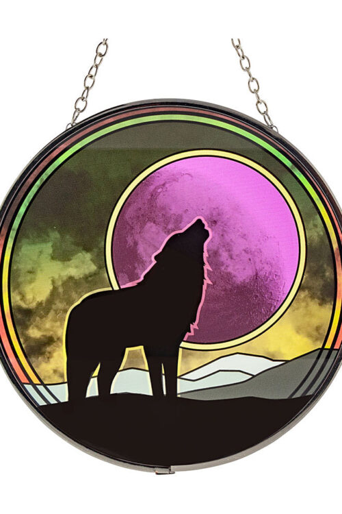 Wolf Glass Suncatcher