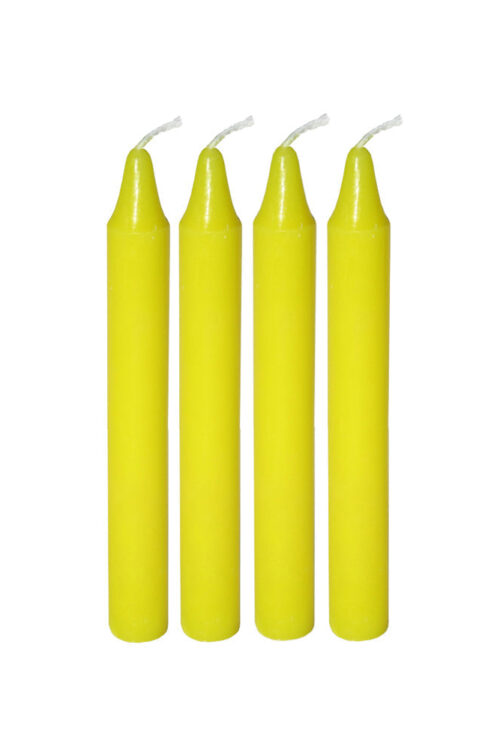 Mini Ritual Candle – Yellow (Set of 4)