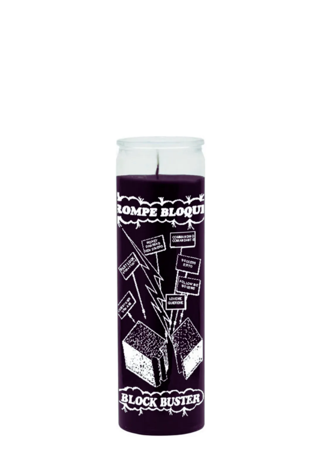 Blockbuster black 1-color 7-day candle