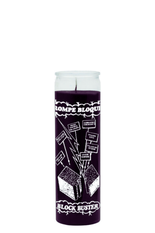 Blockbuster black 1-color 7-day candle